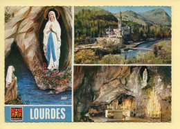 65. LOURDES – 3 Vues – Blason – CPSM (voir Scan Recto/verso) - Lourdes