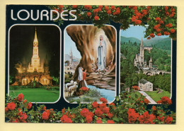 65. LOURDES – 3 Vues – Fleurs (voir Scan Recto/verso) - Lourdes