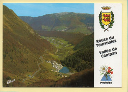 65. Route Du Col Du Tourmalet / Vallée De Campan / Blason / Caravaning Et Lac D'Artigues (voir Scan Recto/verso) - Bagneres De Bigorre