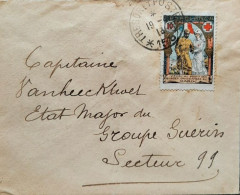 Lettre Trésor Et Postes Du 19 Avril 1916 Pour Le Secteur 99 - Croce Rossa