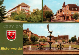 73653185 Elsterwerda Etkar André Oberschule Hauptstrasse Wappenbrunnen Am Markt  - Elsterwerda