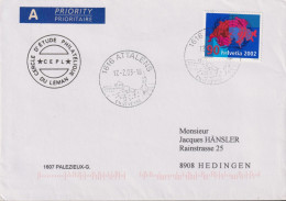 2002/3 Schweiz, Zum:CH 1059, Mi:CH 1801, UNO Beitritt Der Schweiz, °1616 ATTALENS, PHIATÉLIQUE DU LÉMAN - Briefe U. Dokumente