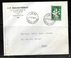 CC157 - BELGIQUE - LETTRE DE LIEGE DU 24/06/58 - Lettres & Documents