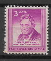 USA 1948.  Will Rogers Sc 975  (**) - Ungebraucht