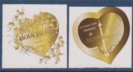 Coeurs Saint Valentin 2019 Boucheron Lierre Adhésif 1669 Et 1670 Neufs 0.88€ Et 1.76€ - Unused Stamps