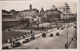CPA-ROMA-VIA DELL'IMPERO-belle Animation-voitures Anciennes-attelages-belle Photographie - Plaatsen & Squares