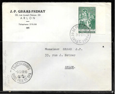 CC155 - BELGIQUE - LETTRE DE FRANCORCHAMPS DU 03/05/59 - Storia Postale