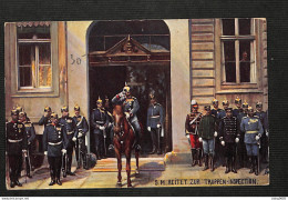 MILITARIA - Allemagne - S. M. REITET ZUR TRUPPEN - INSPECTION - Tuck's "Oilette" N° 163B - Regimenten