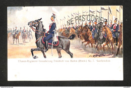 MILITARIA - Armée Allemande - Ulanen-Regiment Grossherzog Friedrich Von Baden - Saarbrücken - (peu Courante)  - Regimenten