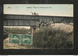 MILITARIA - GENIE - Ecole De Chemins De Fer - 1914 - (colorisée Peu Courante) - Ausrüstung