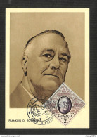 MONACO - Carte MAXIMUM 1956 - Franklin Delano Roosevelt - Cartas Máxima