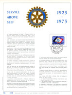 BE   1732   ---    50 Ans Du Rotary En Belgique  --  Feuillet D'art Rodan Frappé Or Fin   --  Tirage Limité  - 1971-1980