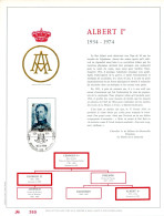 BE   1704   ---   Souvenir De S.M. Le Roi Albert  --  Feuillet D'art Rodan Frappé Or Fin   --  Tirage Limité  - 1971-1980