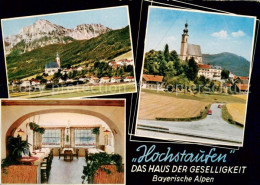 73653014 Anger Bad Reichenhall Pension Hochstaufen Gastraum Kirche Panorama  - Bad Reichenhall