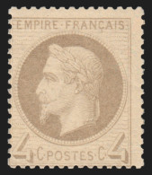 N°27B, Napoléon Lauré 4c Gris, Type II, Neuf ** Sans Charnière - TB - 1863-1870 Napoléon III. Laure