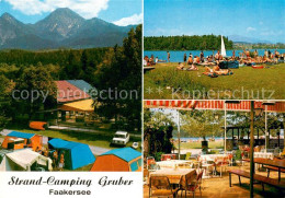 73652984 Faak Am See Finkenstein Strand Camping Gruber Faakersee Terrasse Faak A - Autres & Non Classés