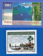 POLYNESIE FRANCAISE 754 + 759 NEUFS ** PAYSAGES - Nuevos