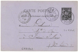 GRAY Hte SAONE Avril 1886 Daguin Jumelé 84R - Mechanical Postmarks (Other)