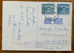 TEMPLI ANTICHI - CARTOLINA AIR MAIL PER BERNA - SVIZZERA - Kostüme