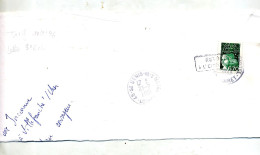 Grand Fragment De Lettre Cachet Saint Denis Hotel  + Retour  Voie Inconnue - Handstempels