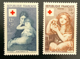 1954 FRANCE N 1006/07 CROIX ROUGE MATERNITÉ ET JEUNE FILLE AUX COLOMBES - NEUF** - Unused Stamps