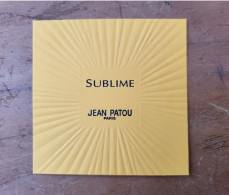 Carte Jean Patou Sublime - Modern (ab 1961)