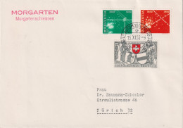 1952 Schweiz, Brief Zum:CH 309+310+B56, Mi:CH 566+567+571, MORGARTEN, Morgartenschiessen - Lettres & Documents