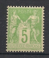 FRANCE - 1898 - N°YT. 102 - Type Sage 5c Vert-jaune Type I - Neuf Luxe ** / MNH / Postfrisch - 1876-1878 Sage (Tipo I)