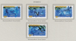 PENRHYN 2003 WWF Fishes Mi 605-608 MNH(**) Fauna 675 - Arends & Roofvogels