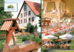 73652653 Hoefgen Erlebnishof Zur Schiffsmuehle Restaurant Terrasse Brunnen Hoefg - Grimma