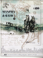 2019 Argentina Mancha & Gato Horses Maps USA Washington   Souvenir Sheet MNH - Ungebraucht