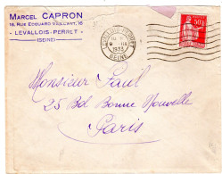 1933  CAD  LEVALLOIS - PERRET  " Marcel CAPRON " - Lettres & Documents