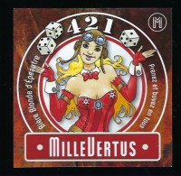 étiquette Bière Belge: Biere Blonde D'épeautre  421 4,21°% Brasserie Millevertus à Tintigny " Femme" - Bière