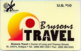 ANTIGUA : P05 $10 Brysons Travel  Remote MINT - Antigua Y Barbuda