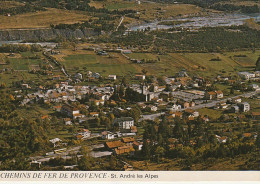 ZY 16-(04)  CHEMINS DE FER DE PROVENCE - ST ANDRE LES ALPES - VUE AERIENNE - VOIES FERREES - 2 SCANS - Sonstige & Ohne Zuordnung