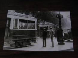 Photographie- Paris (75) - Tramway Etoile Madeleine - Boulevard Hausmann - Collection Favière - 1918 - SUP (HV 99) - Trasporto Pubblico Stradale