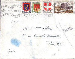 FRANCE N°  873/838/837/836 S/L DE AMELIE LES BAINS/17.1.51 - Brieven En Documenten