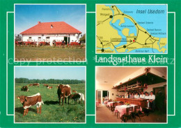 73652524 Mellenthin Landgasthaus Klein Gastraum Rinderherde Inselkarte Mellenthi - Other & Unclassified