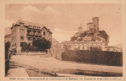 ZY 21-(09) FOIX - L' HOSTELLERIE DE LA BARBACANE ET LE CHATEAU DES COMTES DE FOIX - 2 SCANS - Foix