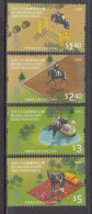 2008 Hong Kong Equestrian Olympics Horses Complete Set Of 4 MNH - Ungebraucht