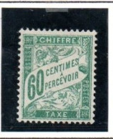 FRANCE ,FRANKREICH , 1993 - 1896 , YT 38, TAXE, 60 C PERCEVOIR , Neuf Avec Gomme, Trace De Charniere - 1859-1959 Mint/hinged