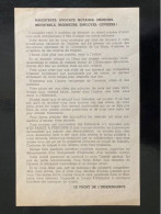 Tract Presse Clandestine Résistance Belge WWII WW2 'Magistrats,avocats,notaires,médecins...' - Documentos