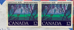 CHRISTMAS - NOEL - NATALE - CANADA Coppia 12 C. Su BUSTA  Per  L'ITALIA - Disfraces