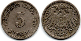 MA 33676 / Allemagne - Deutschland - Germany 5 Pfennig 1901 G TTB - 5 Pfennig