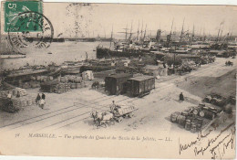 ZY 25-(13) MARSEILLE - VUE GENERALE DES QUAIS ET DU BASSIN DE LA JOLIETTE - ANIMATION  - 2 SCANS - Joliette, Zone Portuaire