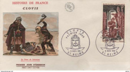 FRANCE : FDC 1496 - Clovis (Reims, 5/11/66) - PRIX FIXE : 1/3 De La Cote - - 1960-1969