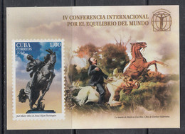 2019 Cuba Marti World Equality Horses Souvenir Sheet MNH - Nuovi