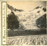 Suisse Grindelwald * Glacier De Thierberg Et Finsteraar - Photo Stéréoscopique Braun Vers 1865 - Stereoscopic