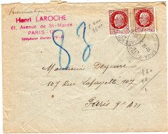 1921  PNEUMATIQUE  " Henri LAROCHE Av St Mande " - Storia Postale