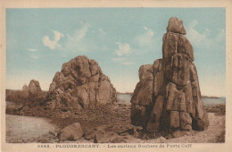 ZY 34 -(22) PLOUGRESCANT - LES CURIEUX ROCHERS DE PORTZ CAFF - CARTE COLORISEE - 2 SCANS - Plougrescant